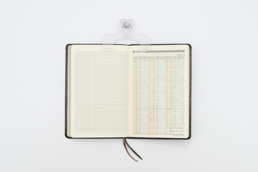 能率手帳ゴールドの付録