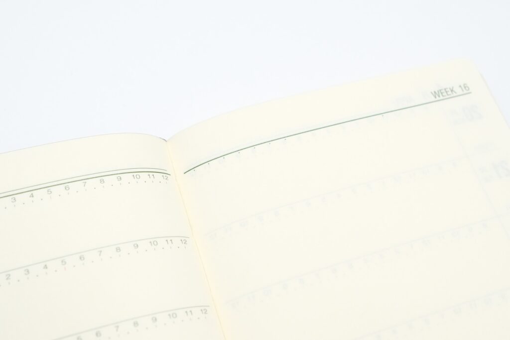 能率手帳ゴールドの中身