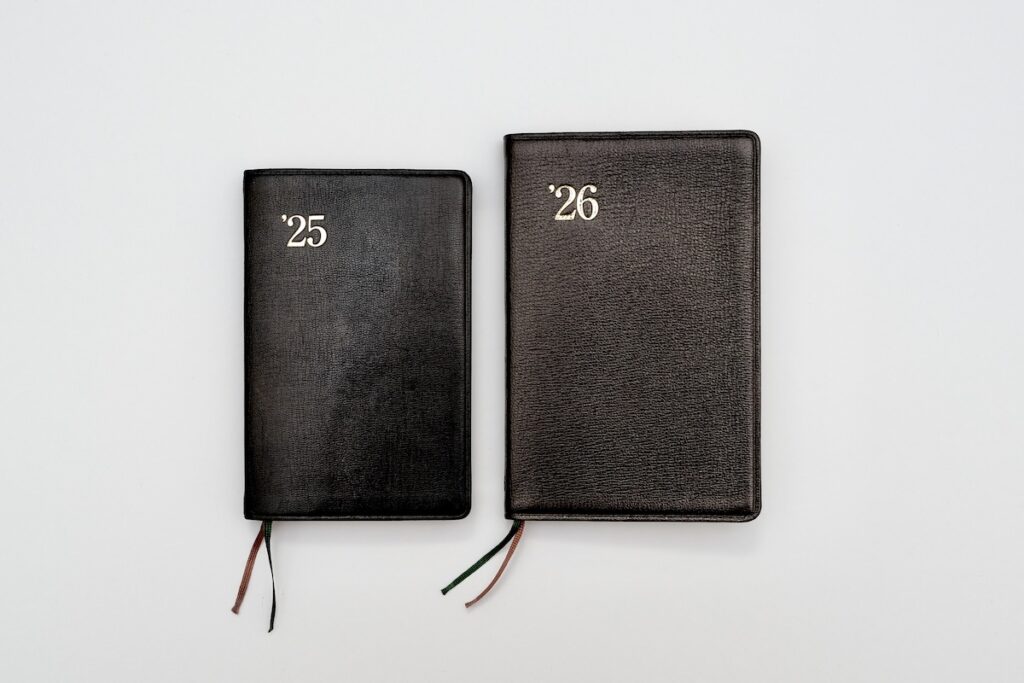 2冊の能率手帳ゴールド