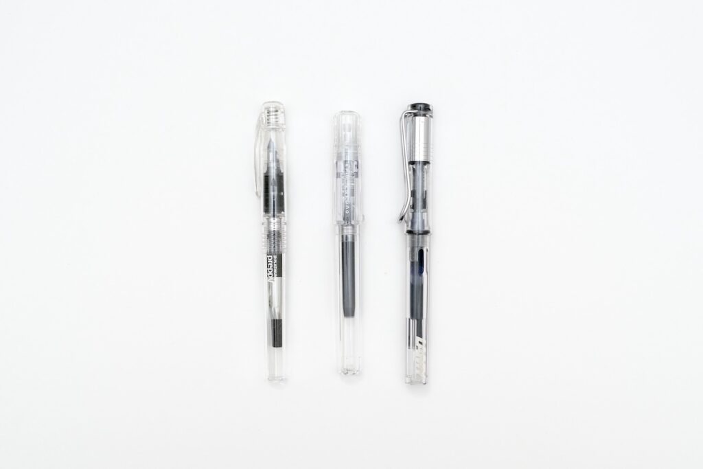 3本の万年筆