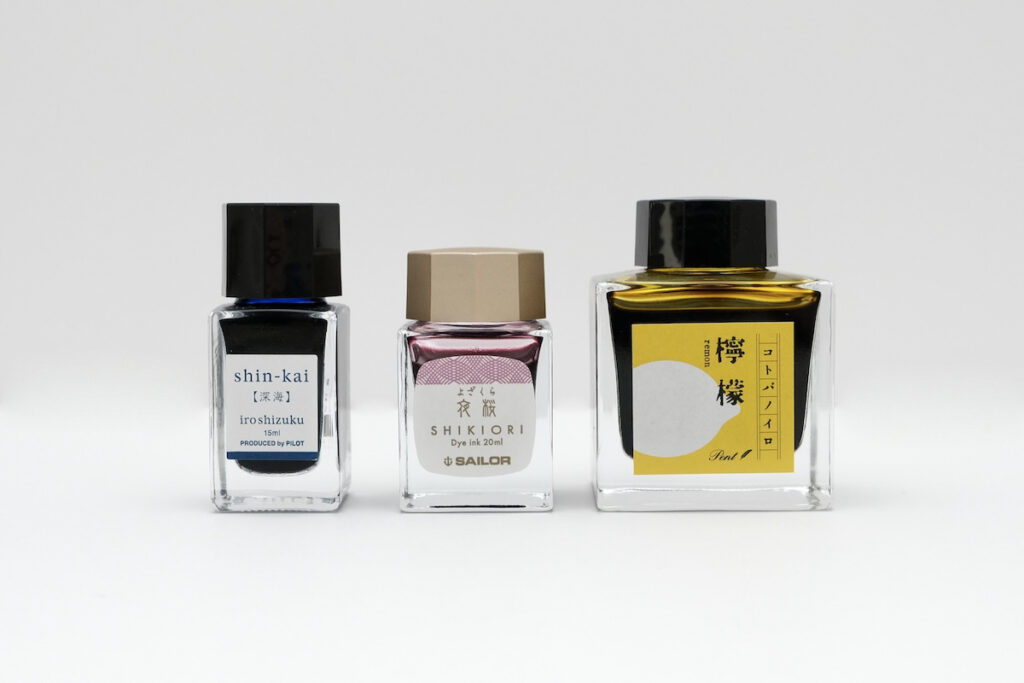 万年筆染料インク3本